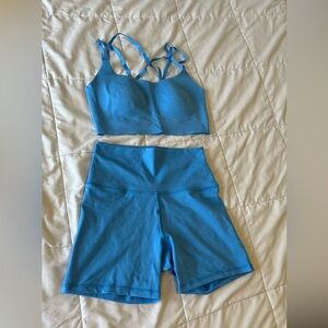 🌊 Aerie Offline Blue Hold Up Matching Workout Set M 🌊